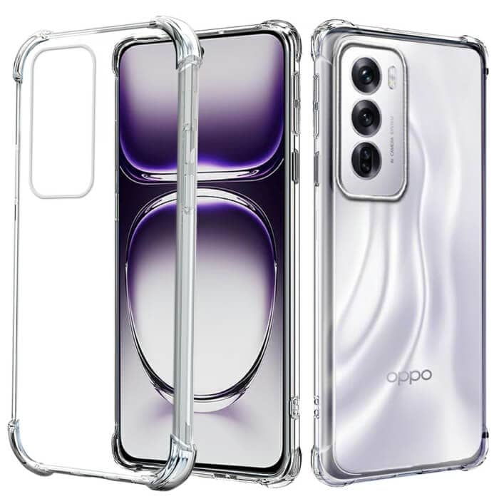 For Oppo Reno 12 5G & Oppo Reno12 Pro 5G SupRShield Heavy Duty Soft Tough Gel Transparent Air Cushion Shockproof Back Cover For Oppo Reno 12 5G & Oppo Reno12 Pro 5G SupRShield Heavy Duty Soft Tough Gel Transparent Air Cushion Shockproof Back Cover